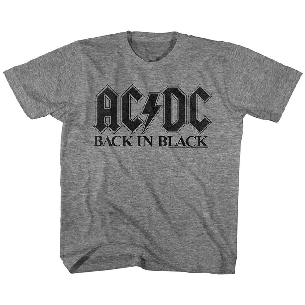Amazon.com: ACDC Back in Black Graphite Heather Youth T